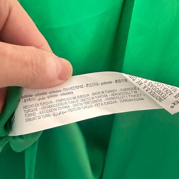 Zara Vibrant Green Button Down Shirt M - Picture 6 of 6